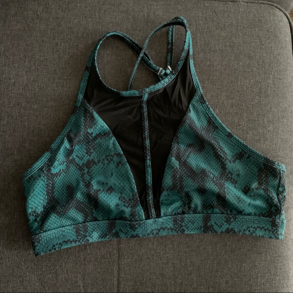 Off the Pole snake print sports bra